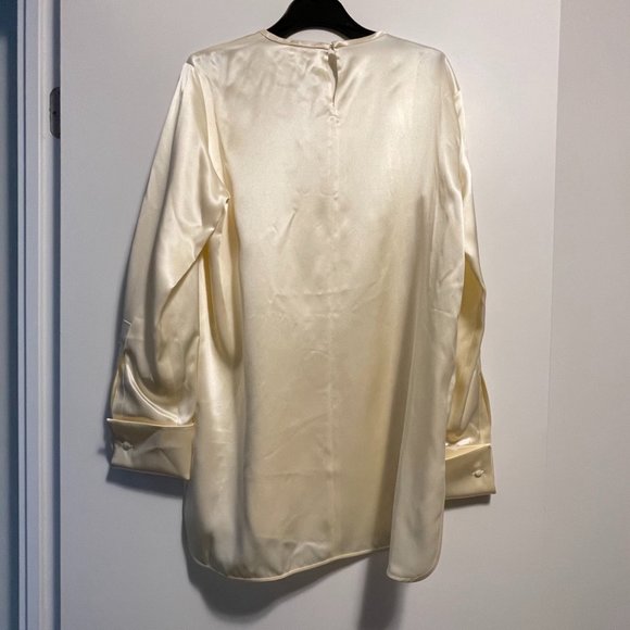 NWT Max Mara Sava French Cuff Silk Blouse Ivory IT38 from Intrend (label cut) - Picture 9 of 11